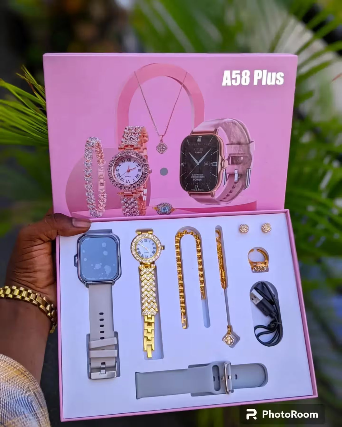 A58 Plus 6 IN 1 Smartwatch Set